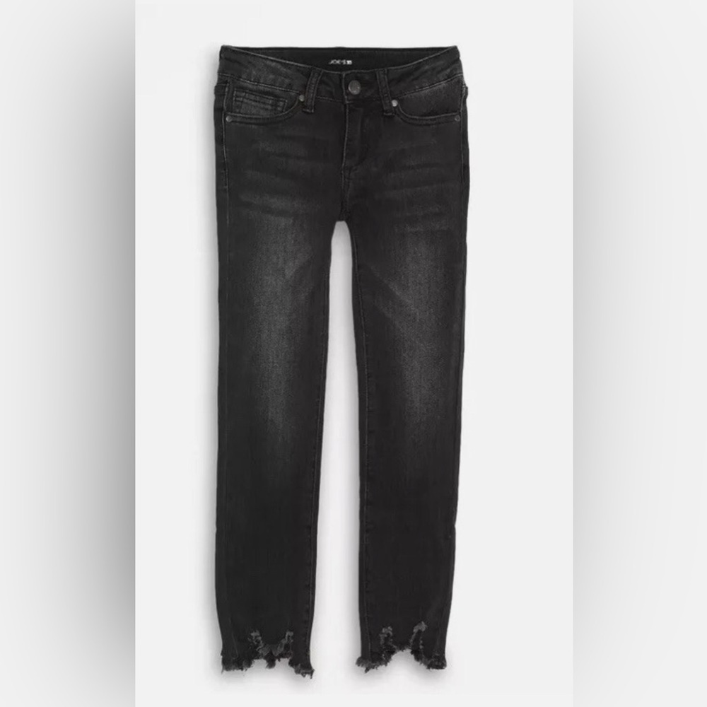 Joe's Jeans - The Rocker Mid Rise Ankle Skinny Girl's Black Denim Jeans